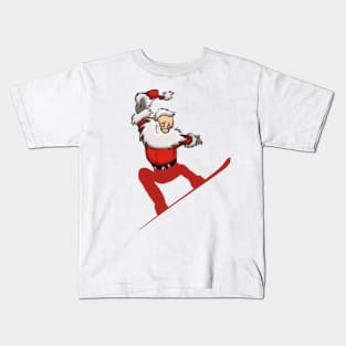 Santa Skateboarding Kids T-Shirt
